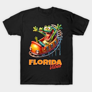 Florida Thrills: Wild Croc Coaster Adventure Tee T-Shirt